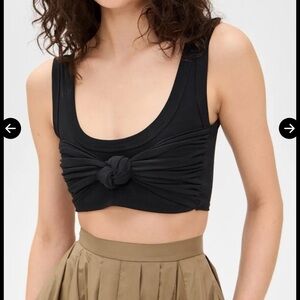 Line by k Black knot inessa crop top #croptop
